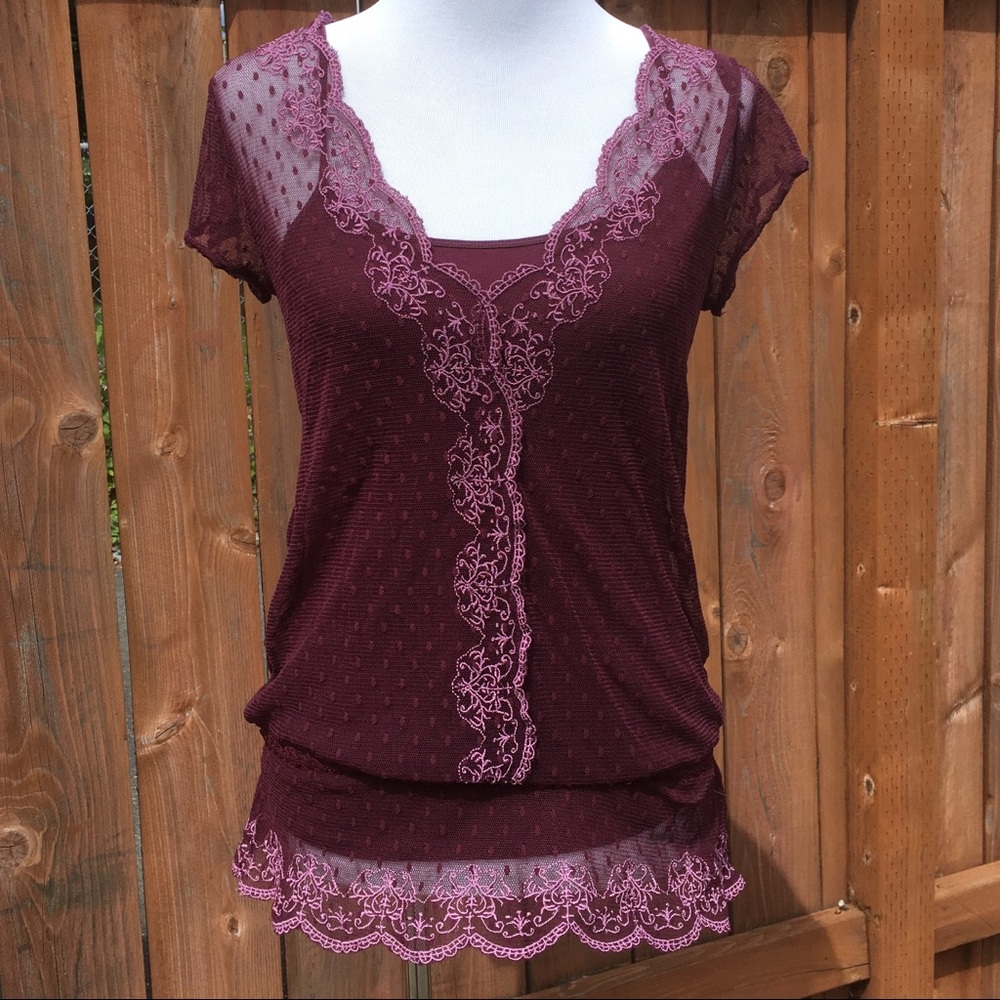 Apt 9 lace top with cami